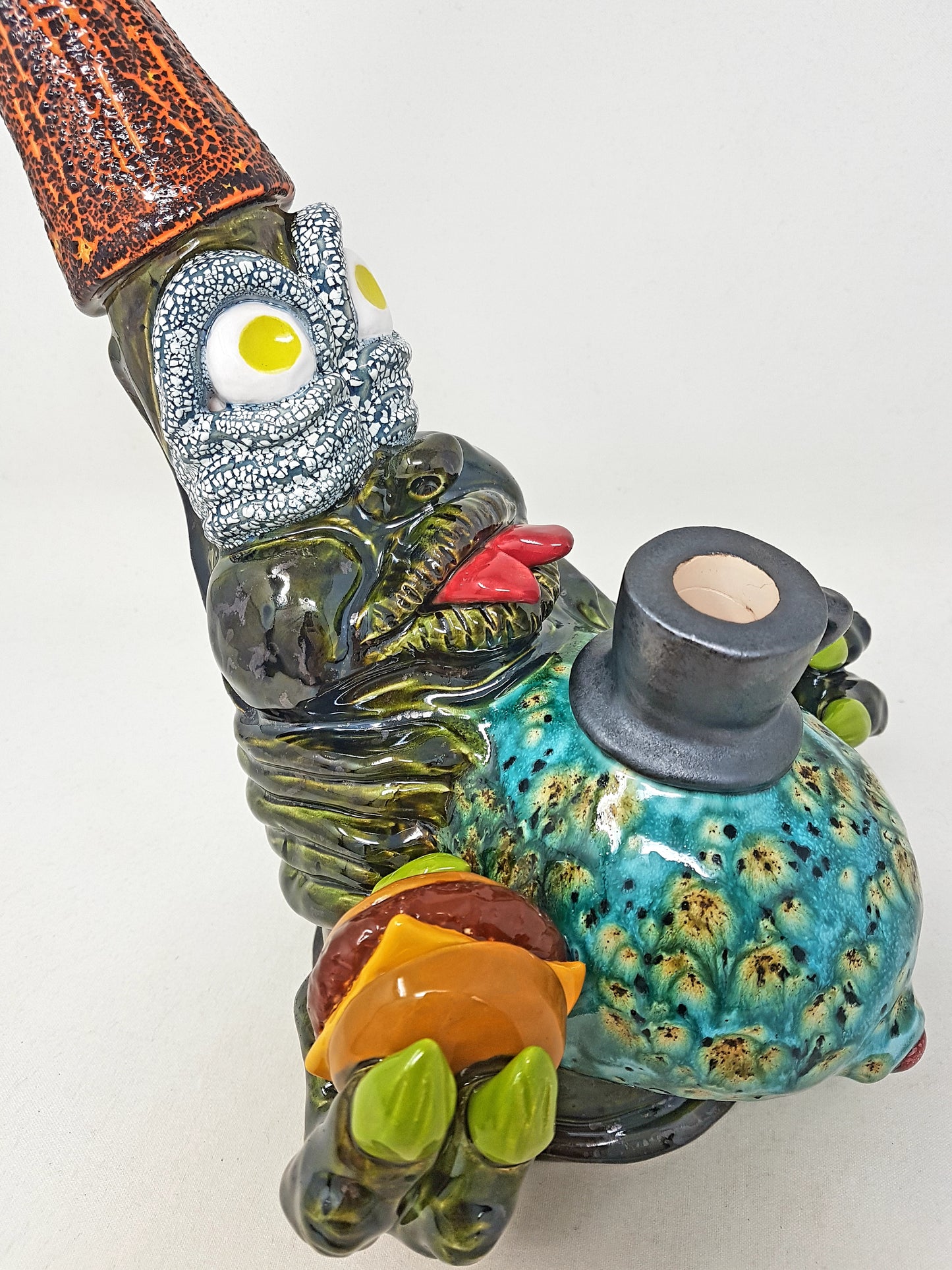 Ceramic water pipe "Smoking Ork" 